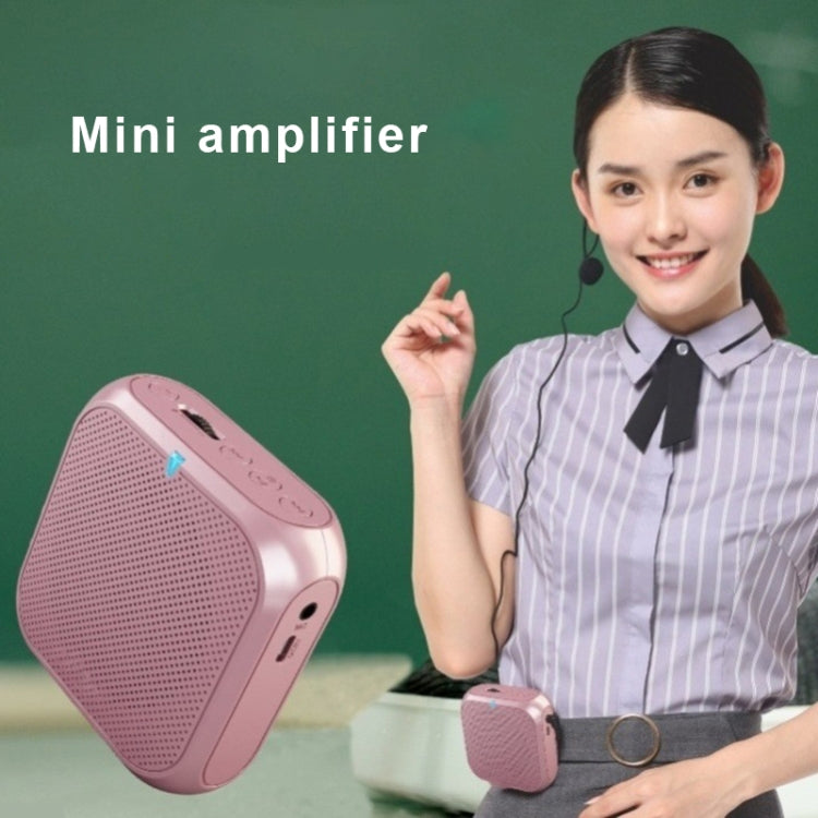Rolton K400 Mini Audio Speaker Megaphone Voice Amplifier Support FM Radio TF MP3(Rose Gold) - Microphone by Rolton | Online Shopping South Africa | PMC Jewellery