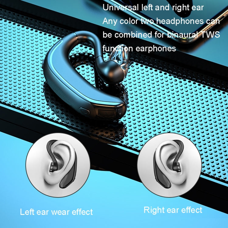 M-800 Left and Right Rotation Business Stereo Bluetooth Earphone(Black)