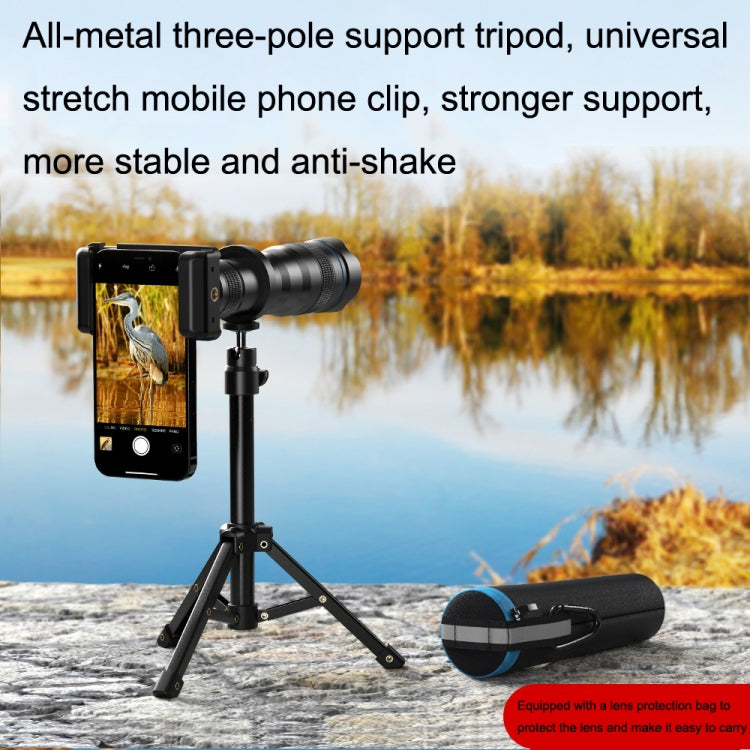 Apexel APL-36XJJ020 36X HD Telescope Universal Telephoto Phone Lens + Clip + Tripod Set - free shipping - PMC Jewellery - Order now!