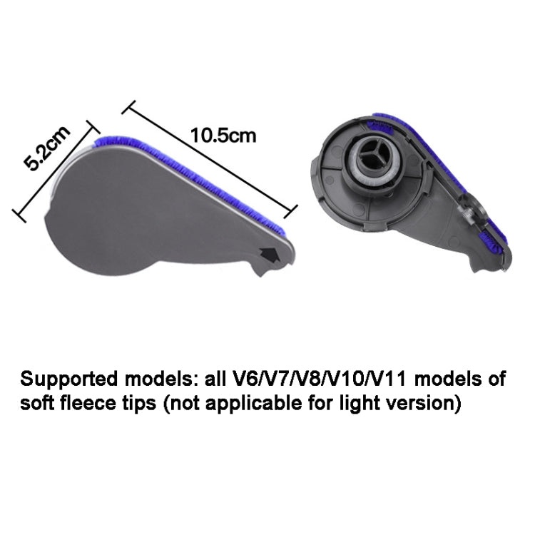 For Dyson V7 V8 V10 V11 V15 Vacuum Cleaner Soft Velvet Suction Head Side Cover