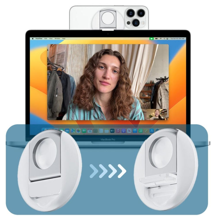 Magnetic Finger Ring Holder For MagSafe Phone MacBook Camera Mount Stand(White)