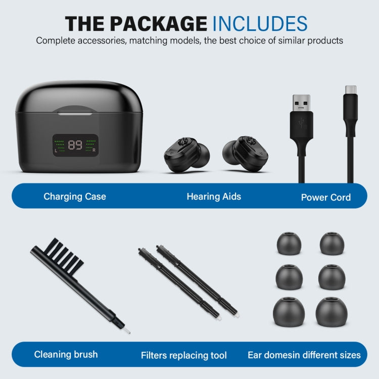 Z-127D In-ear Sound Amplifier Digital Display Hearing Aid Earphone(Complexion) - Hearing Aids by PMC Jewellery | Online Shopping South Africa | PMC Jewellery | Buy Now Pay Later Mobicred