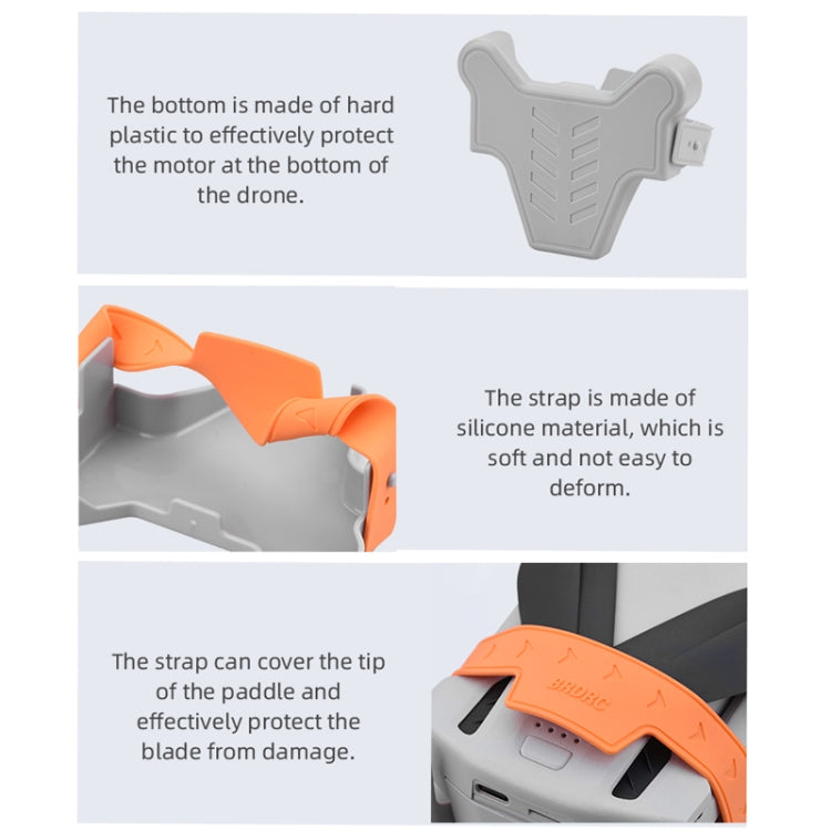 For DJI Mini 3/Mini 3 Pro BRDRC Propeller Stabilizer Holder Blade Fixer Mount Base(Orange) - Mount & Holder by BRDRC | Online Shopping South Africa | PMC Jewellery | Buy Now Pay Later Mobicred