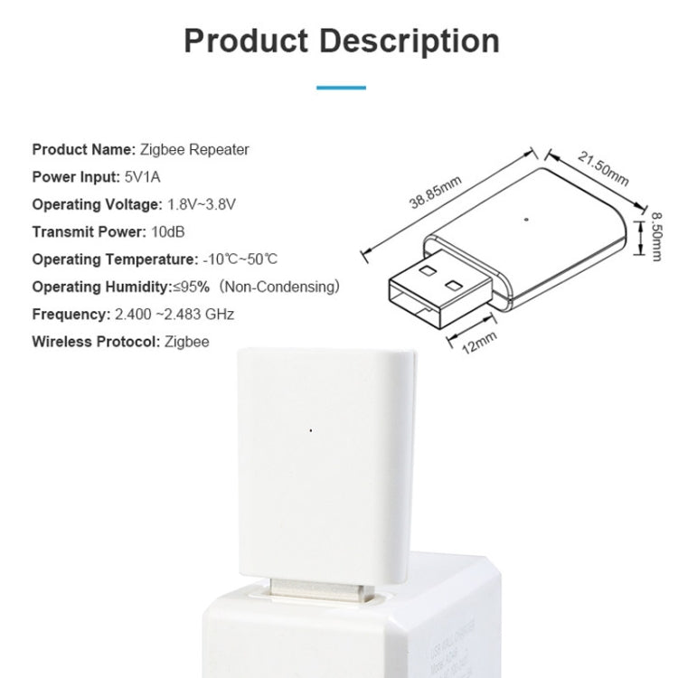 Tuya Zigbee Portable USB Wireless Smart Extender Signal Amplifier Repeater - free shipping - PMC Jewellery - Order now!