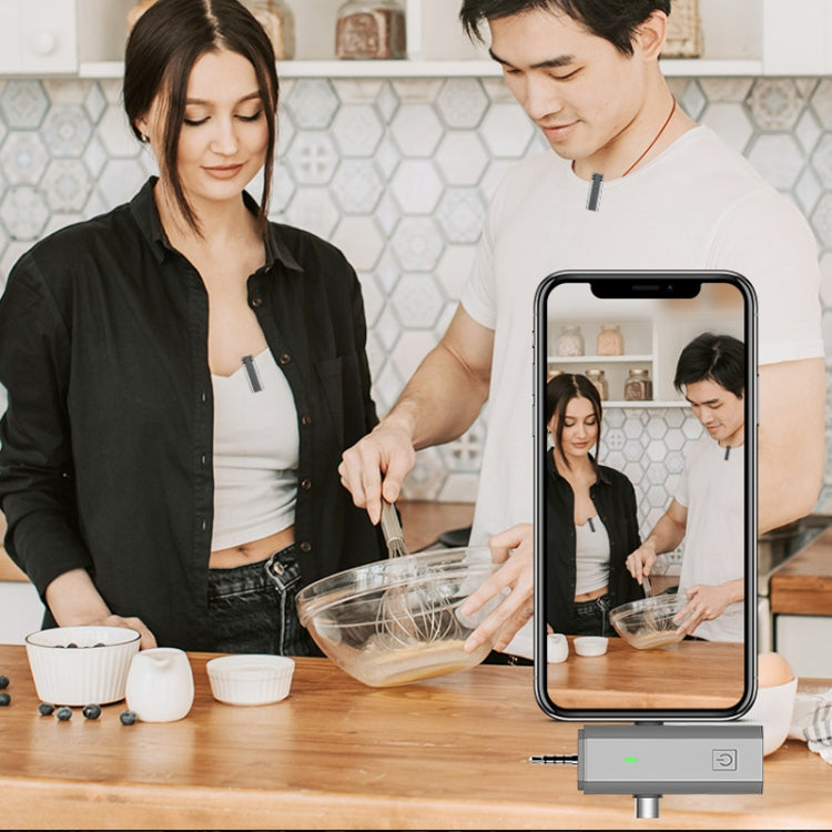 S17 Wireless 3 In 1 Lavalier MIC For Phone SLR Camera Loudspeaker ,Spec: 1 Drag Two Full Black - Microphone by PMC Jewellery | Online Shopping South Africa | PMC Jewellery | Buy Now Pay Later Mobicred