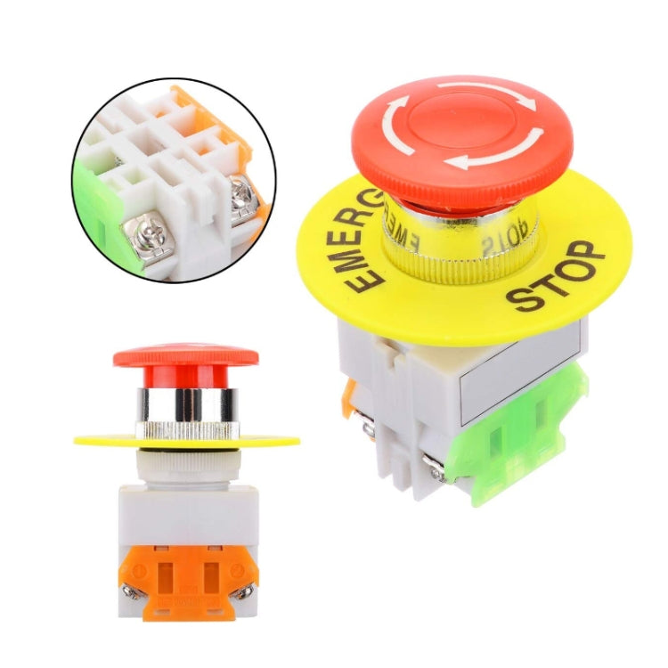 2pcs LAY37-11ZS Elevator Emergency Stop Mushroom Head Button(Red) - free shipping - PMC Jewellery - Order now!