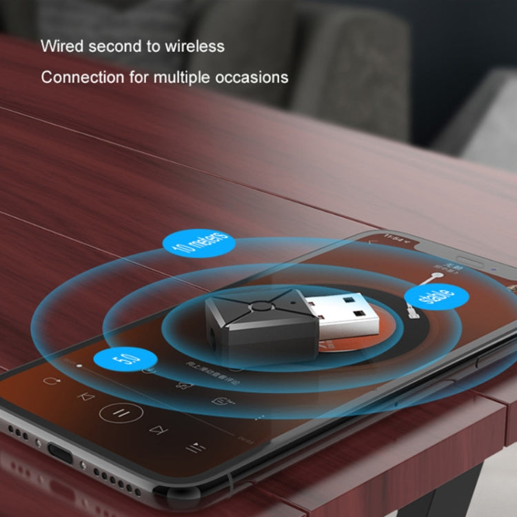 A30 USB Bluetooth 5.0 Receiver Transmitter Wireless Audio Adapter - Audio Receiver Transmitter by PMC TechLife | Online Shopping South Africa | PMC TechLife