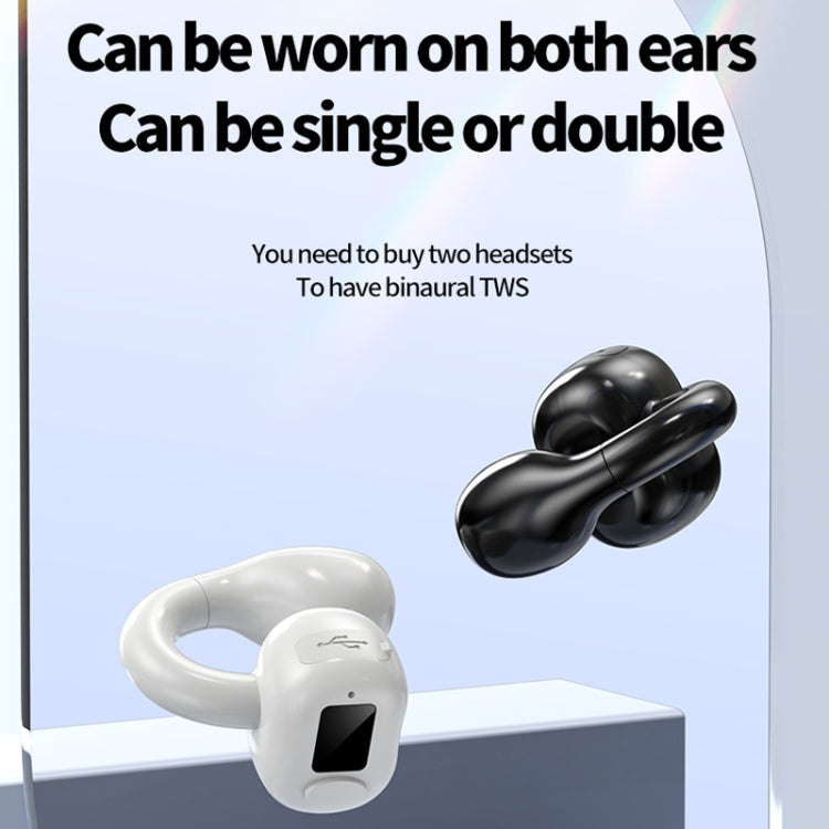 M10 IPX5 Water-resistant Ear Clip Bluetooth Earphones, Style: Doble Pink