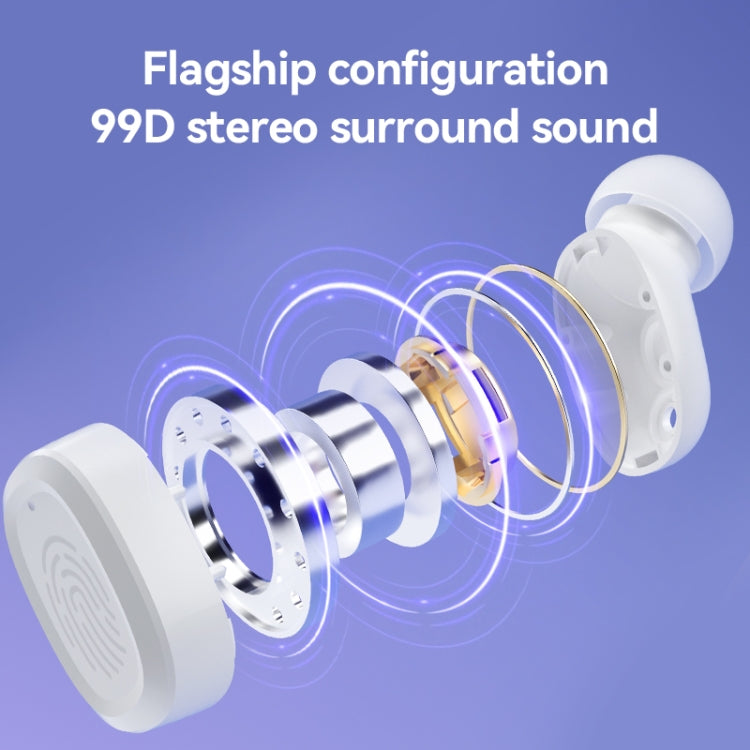 With Charging Bin Stereo Wireless Bluetooth Earphones, Style: BY17 Black