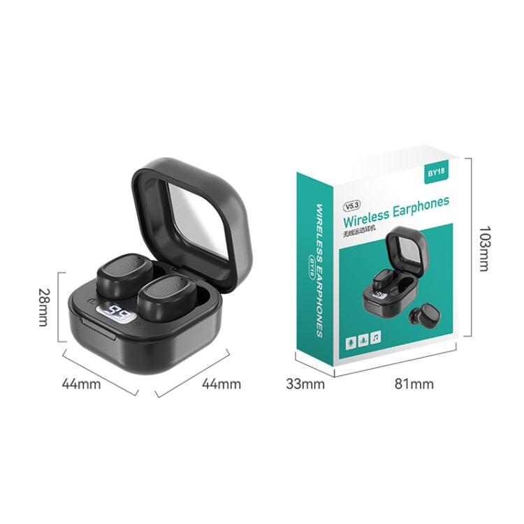With Charging Bin Stereo Wireless Bluetooth Earphones, Style: BY17 White