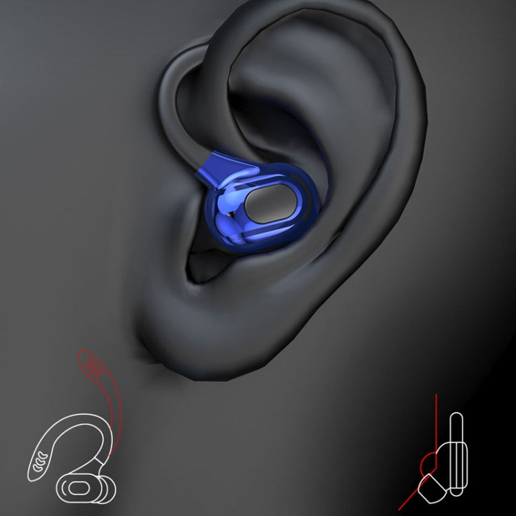 F8 Hanging Ear Stereo Wireless Bluetooth Earphones With Charging Bin(Red Double Ear)