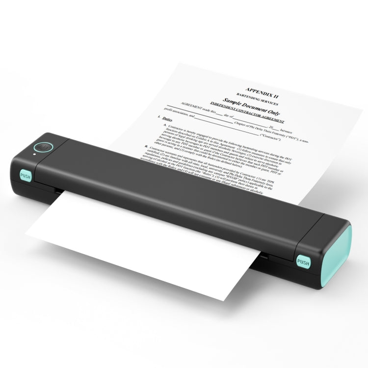 M08F Bluetooth Wireless Handheld Portable Thermal Printer(Black Green Letter Version)