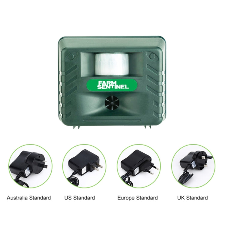SK131 Garden Outdoor Ultrasonic Rat Repeller Snake Repelle Farm Animal Driving Device(US Plug)