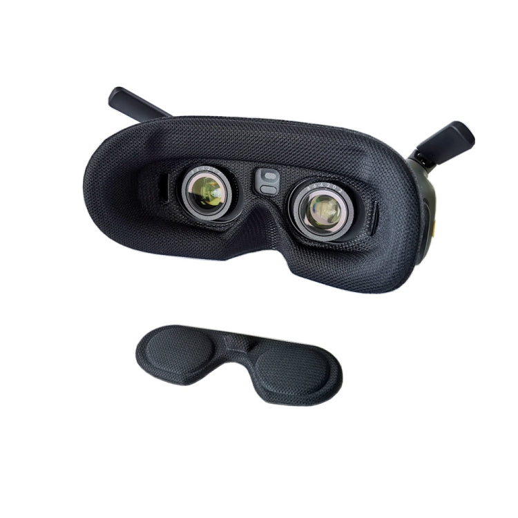 For DJI Goggles 2 Foam Padding Sponge Eye Pad Mask With Lens Cover Black
