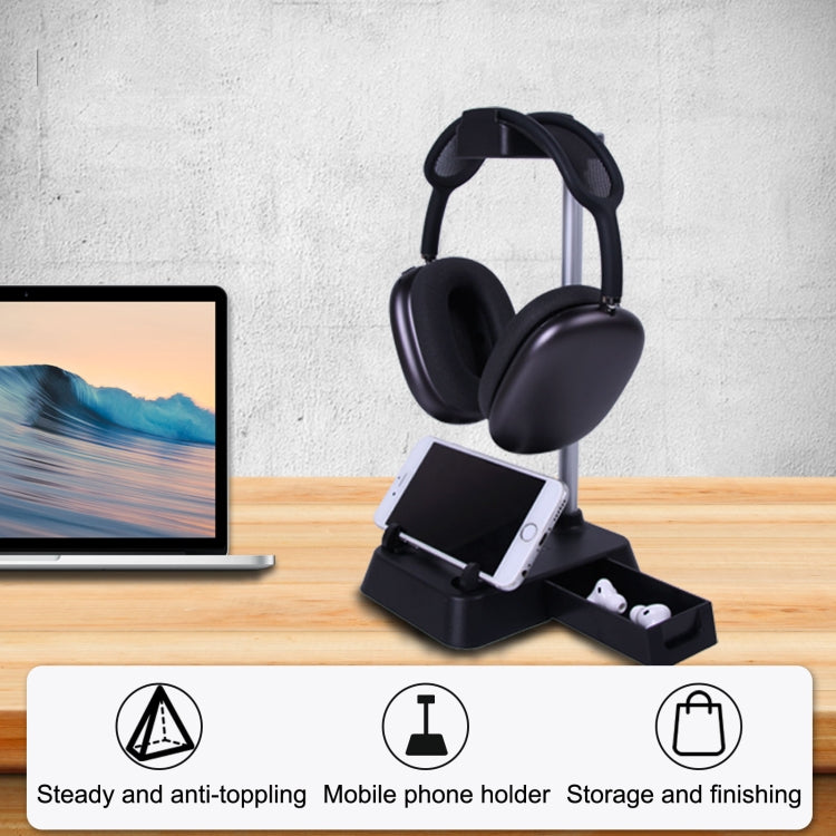 For AirPods Max Hifylux AP-HF5 Headphone Stand Mobile Phone Holder Storage Box(Black) - Anti-lost & Holder by Hifylux | Online Shopping South Africa | PMC Jewellery | Buy Now Pay Later Mobicred