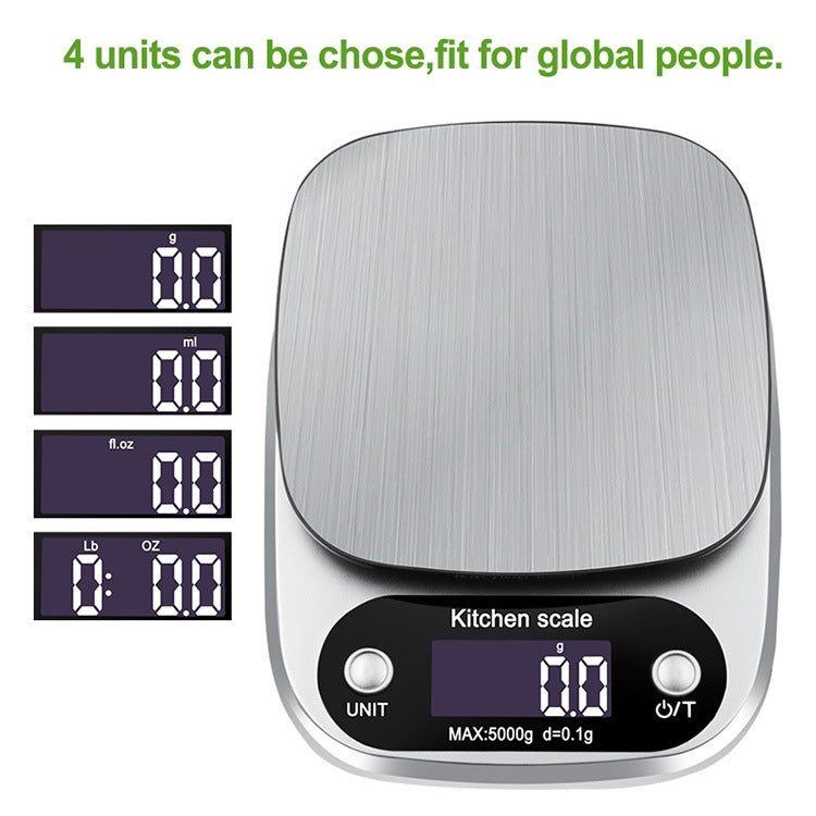 Small Multifunctional Kitchen High Precision Electronic Scale LCD Digital Display Food Scale, Model: 5kg/ 0.1g - Kitchen Scales by PMC Jewellery | Online Shopping South Africa | PMC Jewellery | Buy Now Pay Later Mobicred