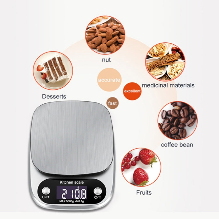 Small Multifunctional Kitchen High Precision Electronic Scale LCD Digital Display Food Scale, Model: 5kg/ 0.1g - Kitchen Scales by PMC Jewellery | Online Shopping South Africa | PMC Jewellery | Buy Now Pay Later Mobicred