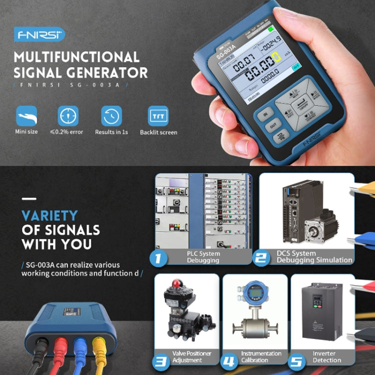 FNIRSI SG-003A Multifunctional PWM Signal Generator 4-20ma Voltage Current Calibrator, EU Plug(Blue) - free shipping - PMC Jewellery - Order now!