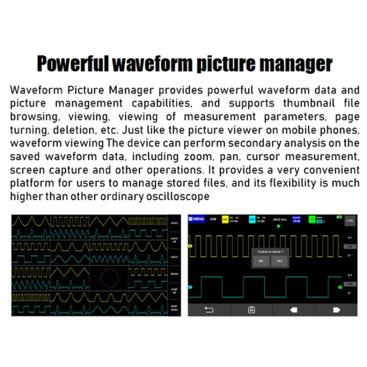 FNIRSI 1013D 1GS Sampling Dual Channel 100M Bandwidth Digital Oscilloscope, US Plug(English)