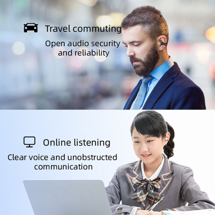 M-S8 Wireless Stereo Single Ear Clip-on Bluetooth Earphone(Gray) - Bluetooth Earphone by PMC TechLife | Online Shopping South Africa | PMC TechLife