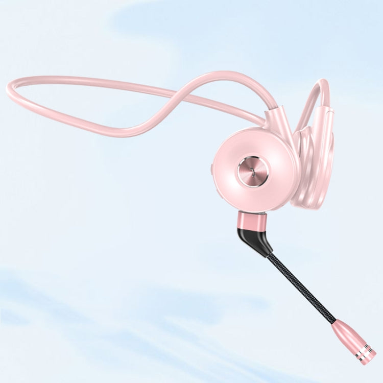 M1 Stereo Sound Running Sports Bone Conduction Bluetooth Earphones With Microphone(Pink)