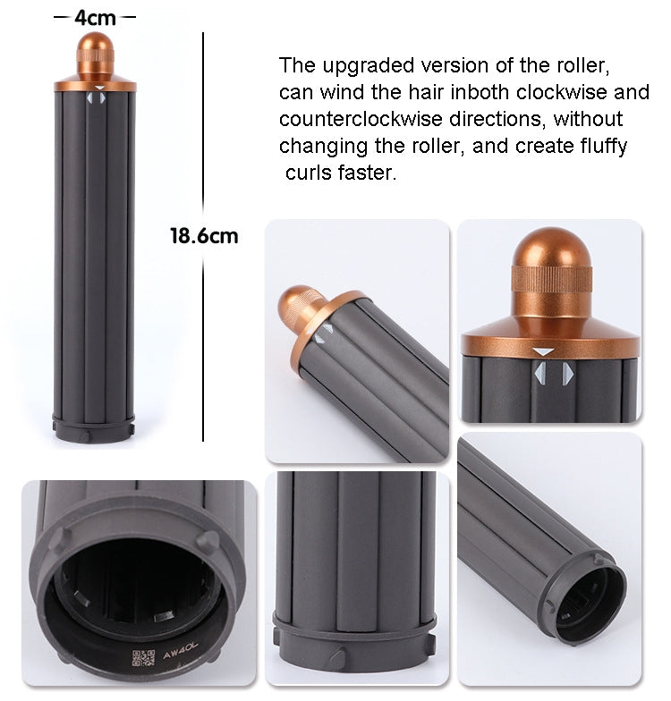 For Dyson Airwrap Hair Dryer HS01 / HS05 / HD08 18.6 x 4cm Upgraded Long Curling Barrels Nozzle Golden