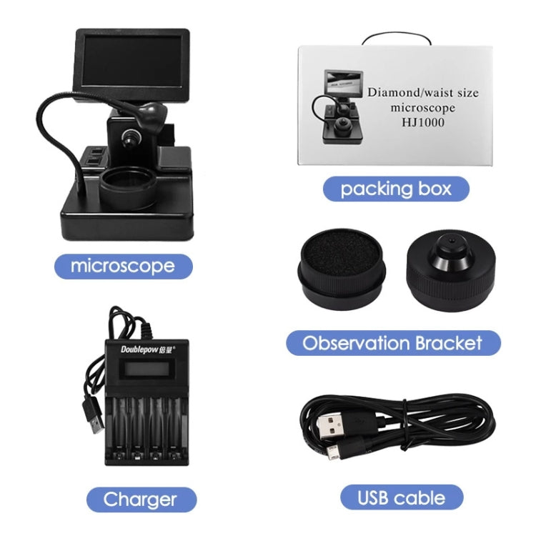 HJ1000 50-1000X 3000mAh Diamond Waist Code Microscope GIA Jewelry Waist Code Instrument - free shipping - PMC Jewellery - Order now!