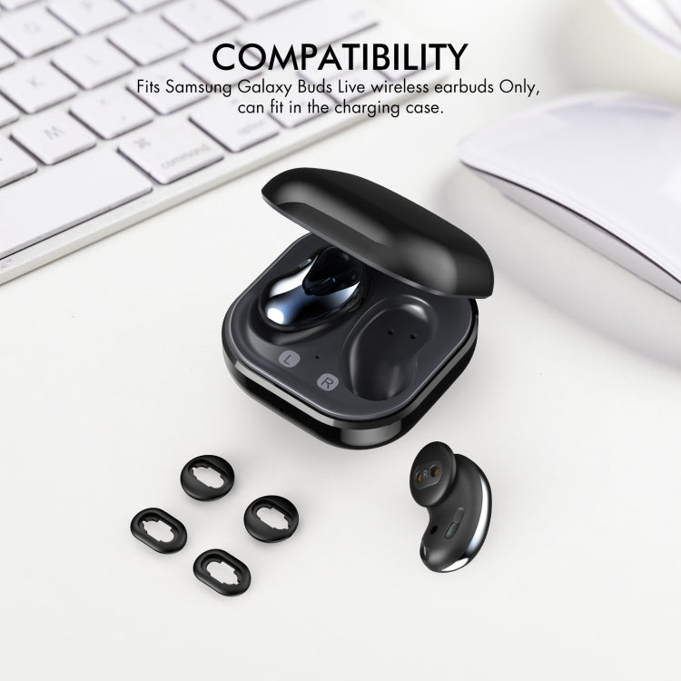 For Samsung Galaxy Buds Live AhaStyle PT132 S+M+L Silicone Earbud(Black) - Anti-dust & Ear Caps by AhaStyle | Online Shopping South Africa | PMC Jewellery | Buy Now Pay Later Mobicred