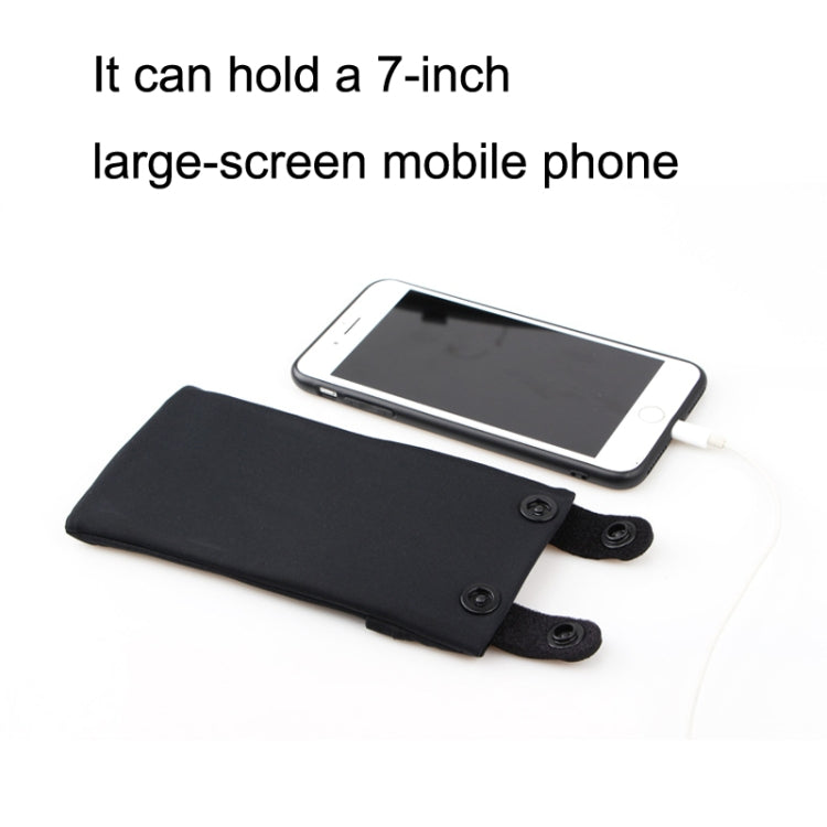 7 Inch Mobile Phone Outdoor Sports Wrist Bag Elastic Close-fitting Mini Arm Bag(Rose Red)