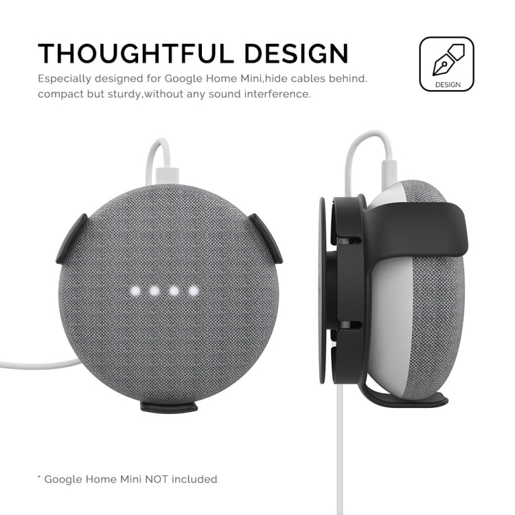 For Amazon Echo Dot 3 AhaStyle PT62 Wall Bracket Smart Speaker Bracket Black