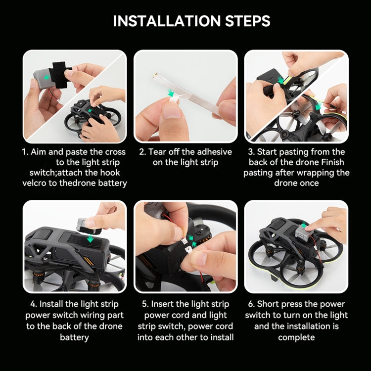 For DJI Avata RCSTQ Light-emitting Light Strip Night Flight Warning Light Strip(Fluorescent) - free shipping - PMC TechLife - Order now!