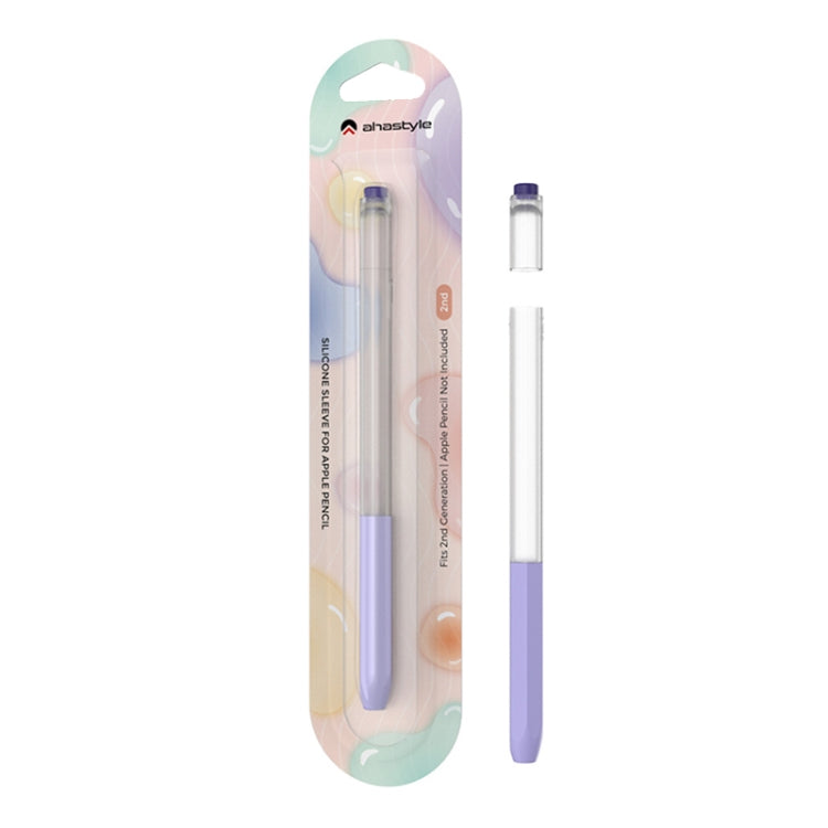 For Apple Pencil 2 AhaStyle PT-LC05 Jelly Style Translucent Silicone Protective Pen Case(Orange)