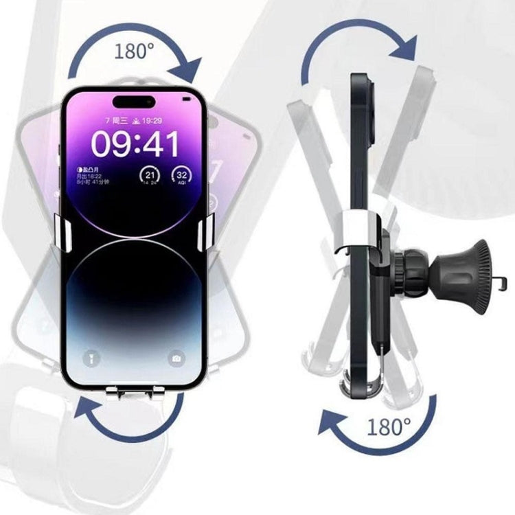 Gravity Navigation Car Air Outlet Triangular Mobile Phone Holder(Golden)