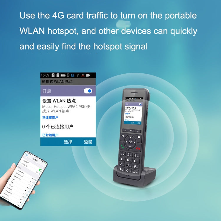 S07 Mobile Handheld WIFI Wireless Phone IP VOIP SIP Phone Support 4G Charging Base Network Phone