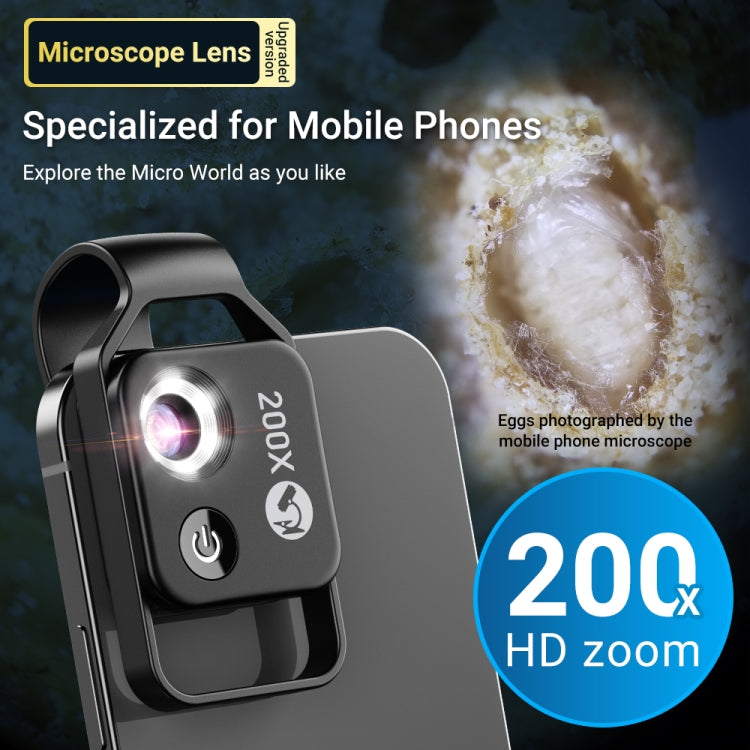 APEXEL APL-MS002CWH 200x High-Definition Children Science Education Microphone Lens With CPL(Black) - free shipping - PMC Jewellery - Order now!
