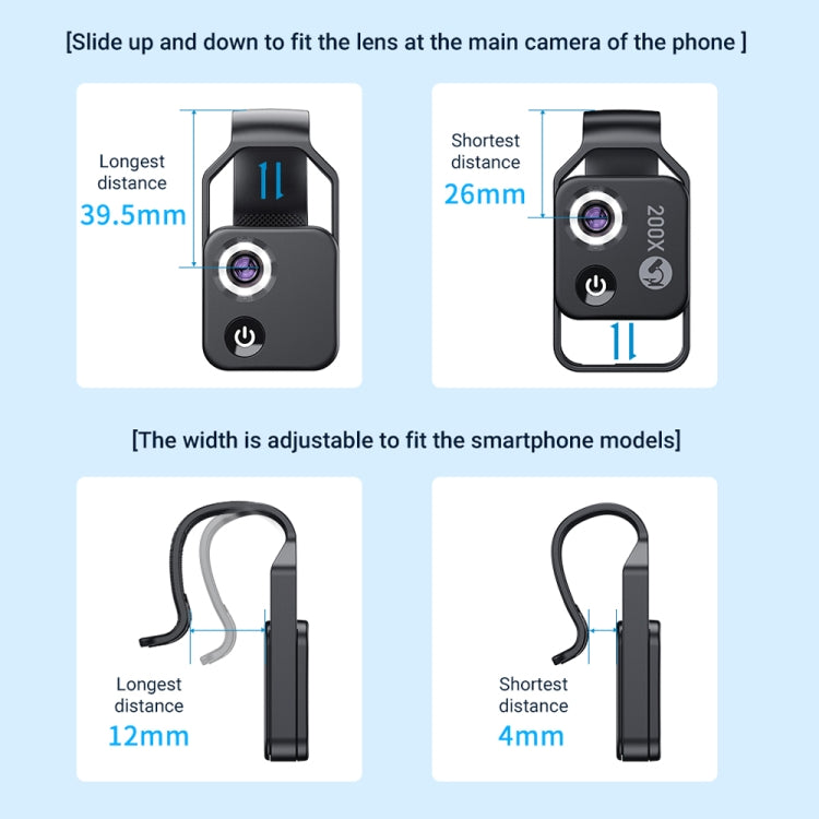APEXEL APL-MS002CWH 200x High-Definition Children Science Education Microphone Lens With CPL(Black) - free shipping - PMC Jewellery - Order now!