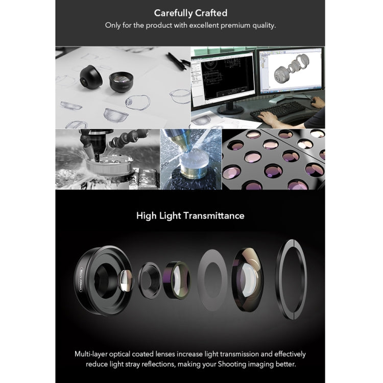 APEXEL APL-HB100MM HD Insect Jewelry 100 Micro External Mobile Phone Lens(Telephoto Clip) - free shipping - PMC Jewellery - Order now!