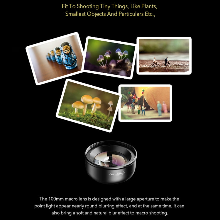 APEXEL APL-HB100MM HD Insect Jewelry 100 Micro External Mobile Phone Lens(Telephoto Clip) - free shipping - PMC Jewellery - Order now!