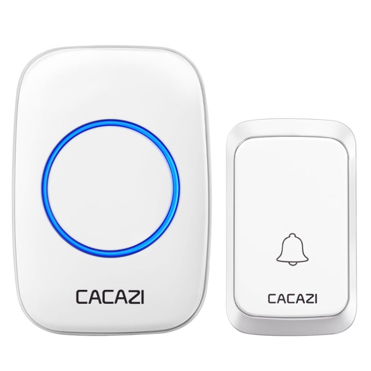 CACAZI A06-DC 1 To 1 Battery Type Smart Home Wireless Waterproof Music Doorbell(White) - free shipping - PMC Jewellery - Order now!