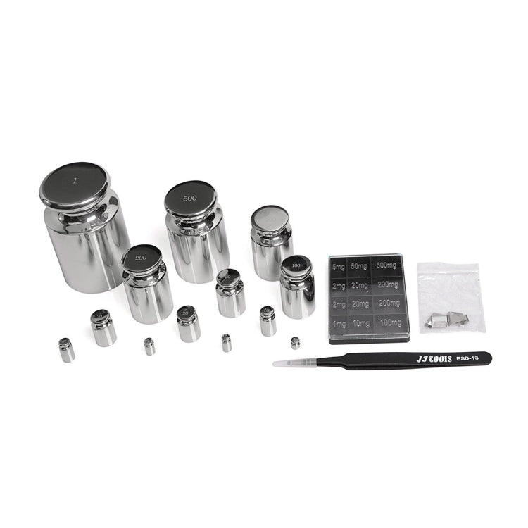 25pcs/set F1 Level 1mg-1kg Stainless Steel Standard Weights