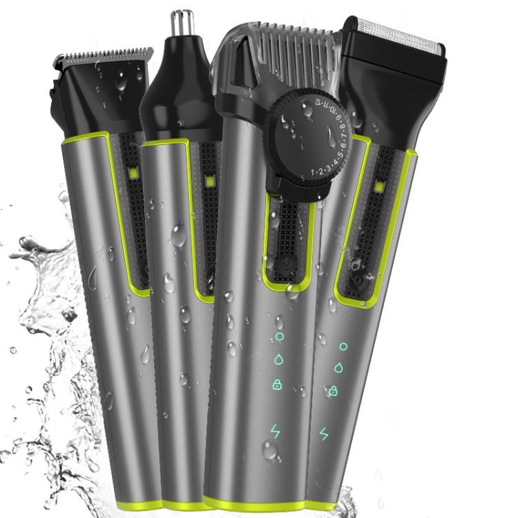 IPX5 Water-resistant Men Multi-Functional Barber 4 In 1 Shaver Nose Hair Set USB Charging Push