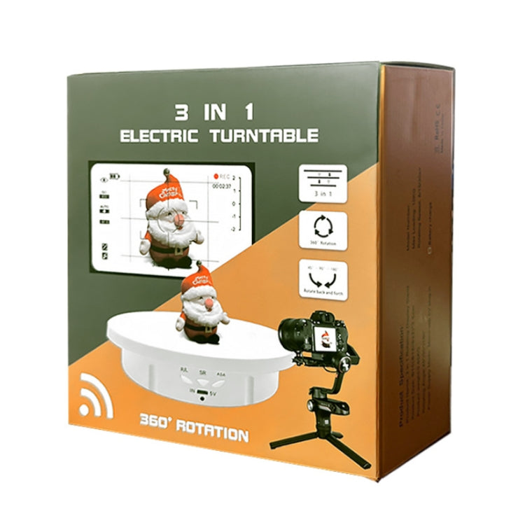 2 In 1 Charging Turntable Rotary Jewelry Live Shooting Display Stand, Color: White Button - free shipping - PMC TechLife - Order now!