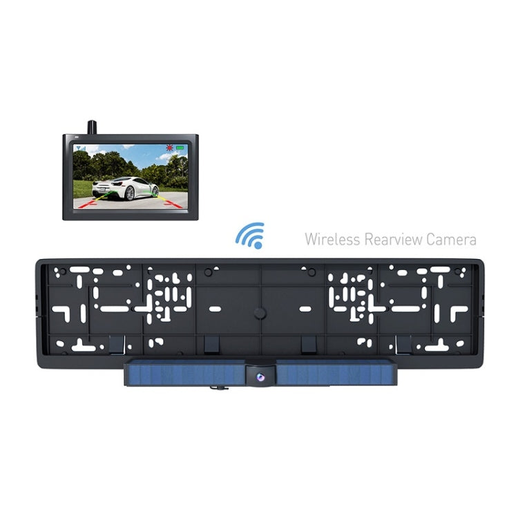 Solar Powered Rear View System Reversing Wireless Transmission Car Camera Display(RC01)