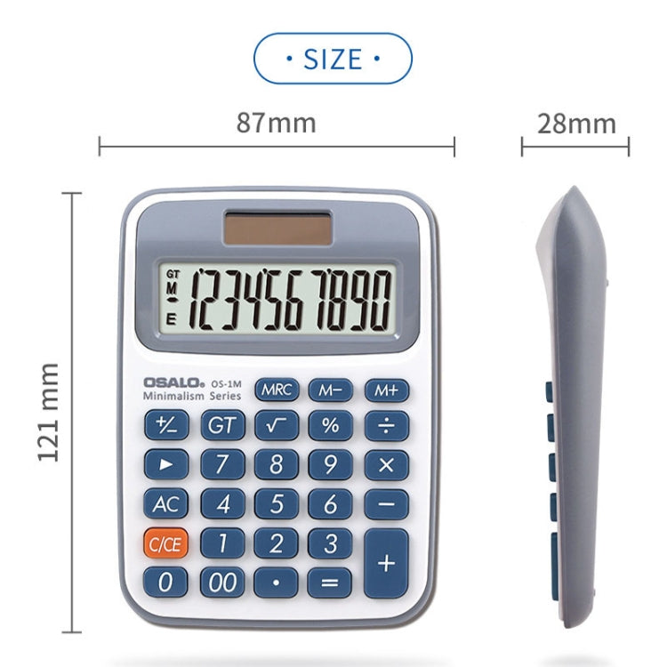 OSALO 10-digit LCD Screen Solar Dual Power Supply Desktop Calculator Mini Student Calculator - Calculator by OSALO | Online Shopping South Africa | PMC Jewellery | Buy Now Pay Later Mobicred