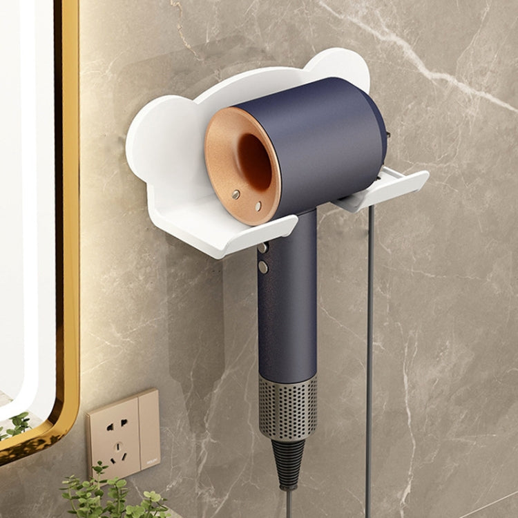 For Dyson Hair Dryer Wall-Mounted Holder Bathroom Shelf Storage Rack, Style: 3pcs Simple White