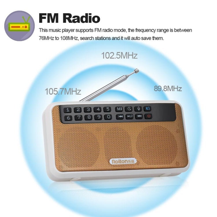 Rolton E500 Bluetooth Speaker 2.1-Channel Built-In Microphone Supports FM Radio(Blue) - free shipping - PMC Jewellery - Order now!