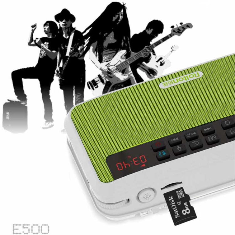 Rolton E500 Bluetooth Speaker 2.1-Channel Built-In Microphone Supports FM Radio(Blue) - free shipping - PMC Jewellery - Order now!