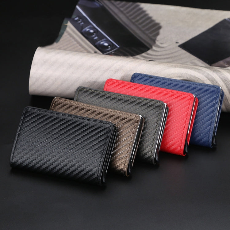 Baellerry RFID Anti-theft Plaid Leather Wallet Metal Aluminum Box Automatic Eject Type Card Holder(Gold) - free shipping - PMC TechLife - Order now!