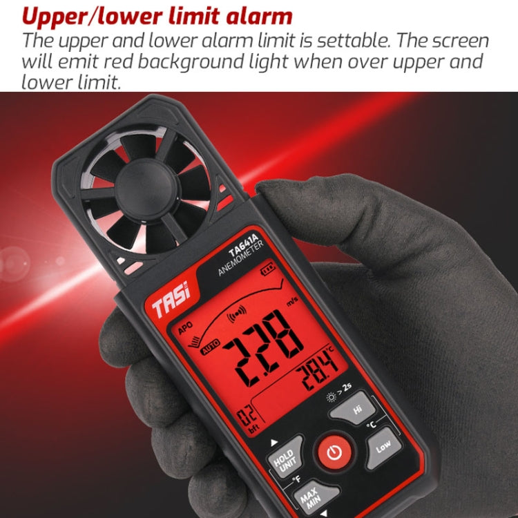 TASI TA641B High Precision Wind Speed Instrument Wind Volume Tester Handheld Wind Speed Meter