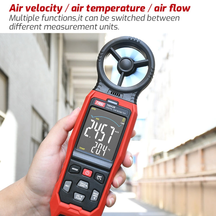TASI TA642A Portable Digital Wind Speed Meter Air Volume Tester